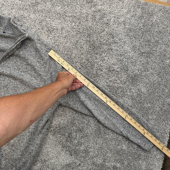 Croft & Barrow Sweater Mens XXL Gray Quarter Zip Classic Cozy Grandpa Minimalist - Picture 6 of 10
